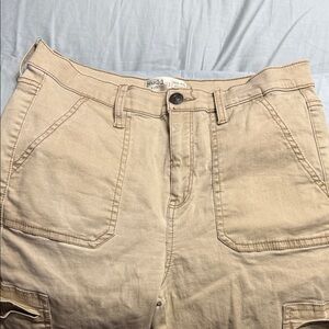 Mudd Juniors Casual Tan High Rise Utility Jeggings with FLX Stretch